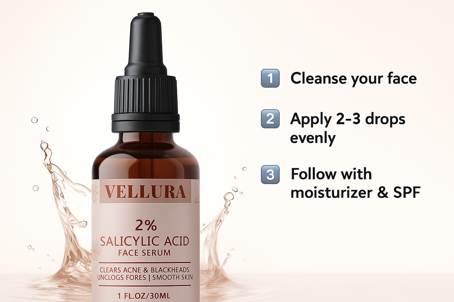 Vellura Salicylic Acid Serum – Acne Control & Pore Care